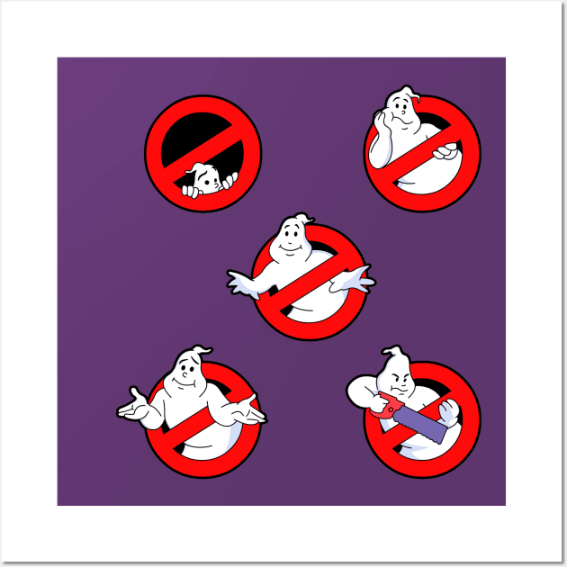 And Now Back To The Real Ghostbusters Logos Wall Art by RobotGhost